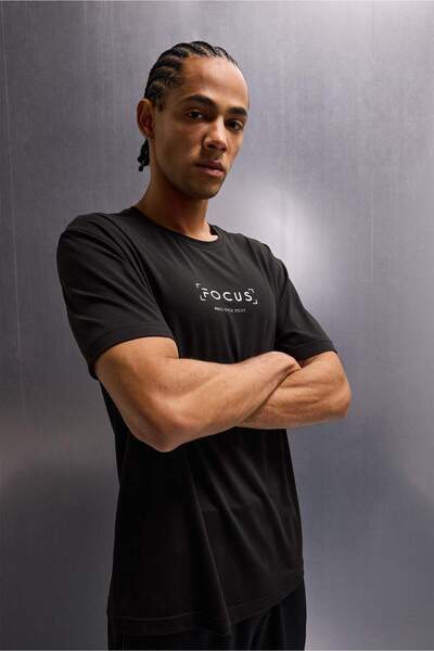 DeFacto Μπλουζάκι με κοντό μανίκι Standard Fit Soft Touch Crew Neck με τύπωμα...