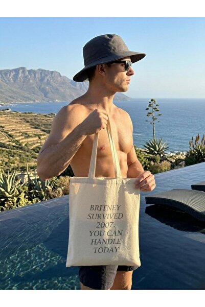 redame Britney Survived 2007 Pinterest Y2K Bez Bag Tote Bag