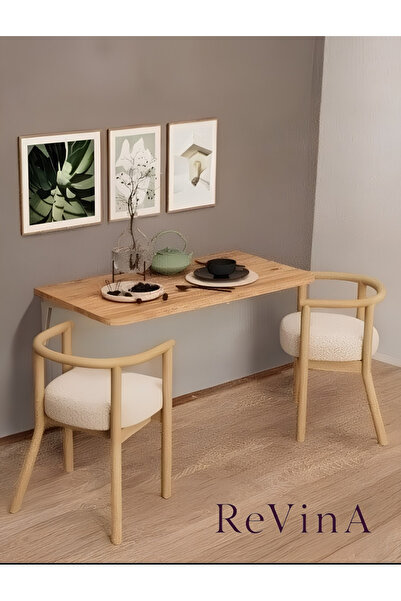 REVİNA 72 x 45 Cm Katlanır Masa Duvara Monte Masa Mutfak Masası Balkon Masası...