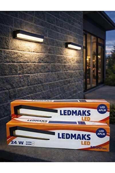 kialed 24W LED Duvar Apliği Modern Tasarım 1800 Lümen Salon Koridor bahçe ban...