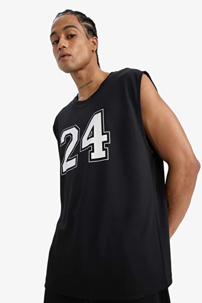 DeFacto Quick Dry Breathable Boxy Fit Printed Crew Neck Sports Athlete T-Shir...