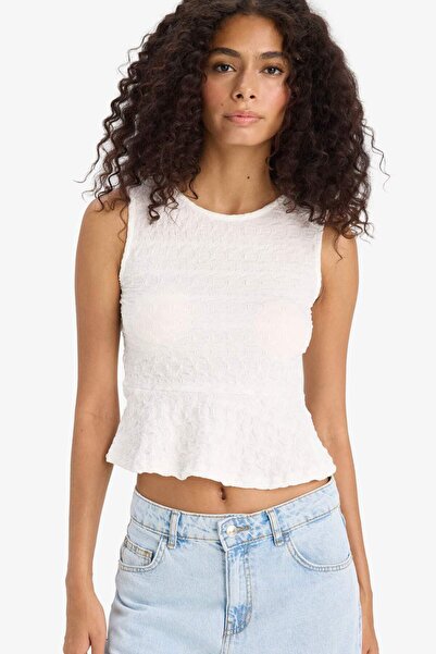 DeFacto Slim Fit Crew Neck T-Shirt F6277Ax25Sm