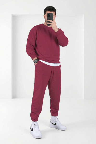 Runades Men's Three Thread Sweatpants with Elastic Cuffs