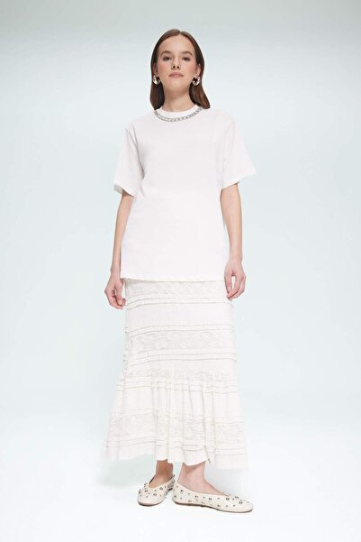 DeFacto A-Linien-Maxirock aus Spitze mit Futter F1383AX25SM