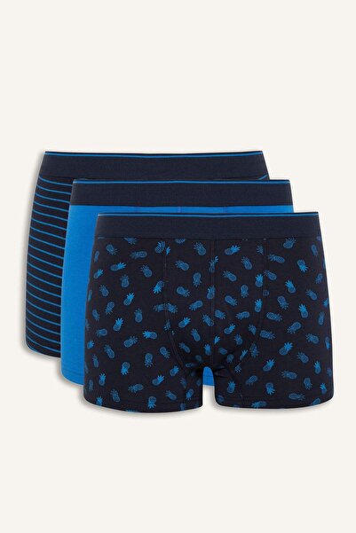 DeFacto Regular Fit Desenli 3lü Boxer D9872AX25SP