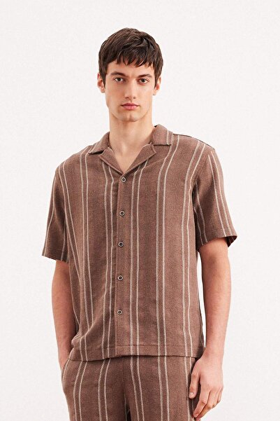 DeFacto Regular Fit Polo Collar Jacquard Short Sleeve Shirt E5680Ax25Sm