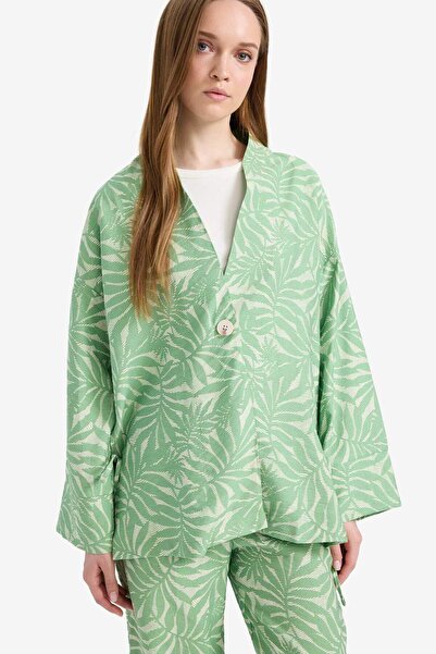 DeFacto Relax Fit Desenli Uzun Kollu Tunik E1110AX25SM