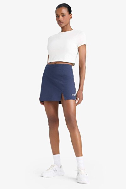 DeFacto NBA Los Angeles Lakers Standart Fit İçi Taytlı Mini Etek E3622AX25SM