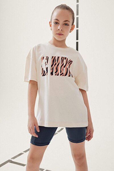 DeFacto Tricou cu mânecă scurtă, cu guler rotund, supradimensionat, cu logo N...