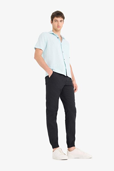 DeFacto Pantaloni cargo jogger din bumbac 100% cu trei buzunare E0834AX25SM