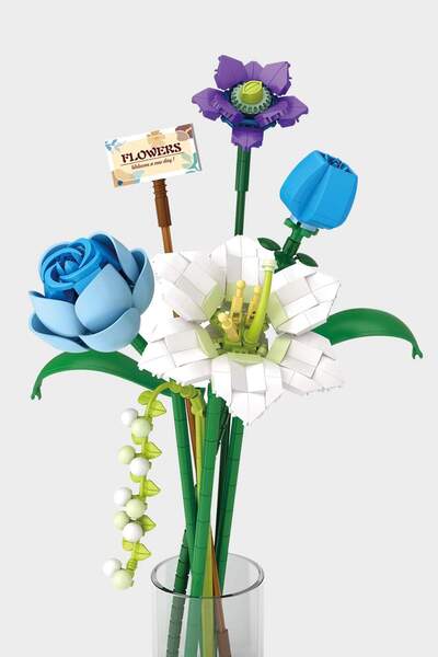 DeFacto Mavi Beyaz Çiçekli Blok Set F2539AXNS