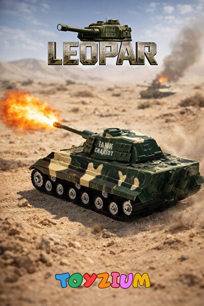 Shem Uzaktan Kumandalı Leopar Tank - Full Fonksiyonlu Işıklı Sesli RC Oyuncak...