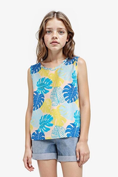 DeFacto Bluza bez rukava sa okruglim izrezom i uzorkom za devojčice E6852A825SM