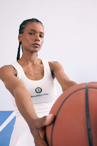 DeFacto Nba Brooklyn Nets Slim Fit Tight Fit U-Neck Ribbed Athlete Undershirt...