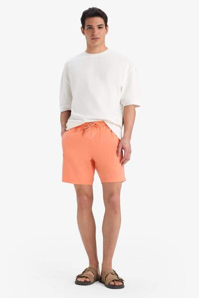 DeFacto Regular Fit Krátke vrecká Podšívka zo sieťoviny v páse Šnurovanie Rov...