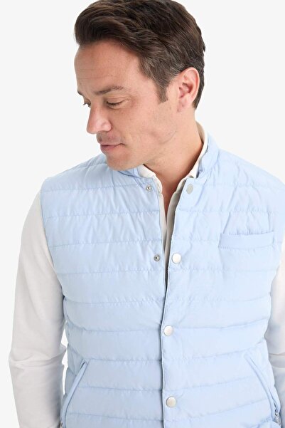 DeFacto Vestă slim fit cu închidere cu capse din puf de gâscă E6420AX25SP