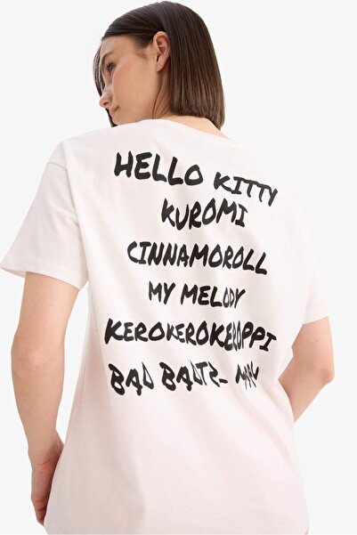 DeFacto Tricou 100% bumbac Hello Kitty cu imprimeu pe spate E6157AX25SM