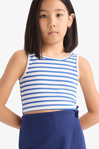 DeFacto Crew Neck Striped Undershirt Girls Z7814A625Hs