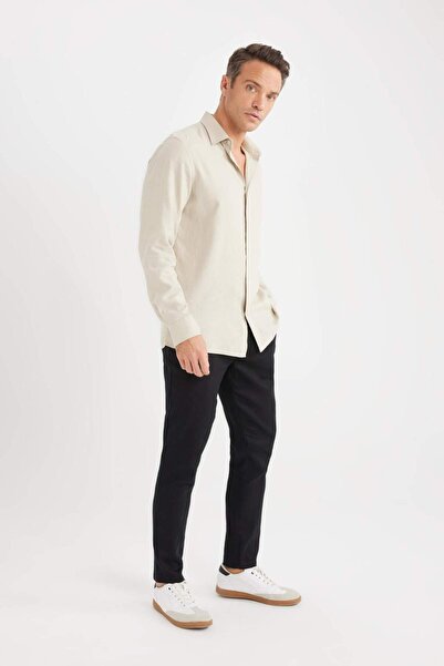 DeFacto Sommer-Jogginghose aus Leinen mit geradem Bein D7542AX25SP