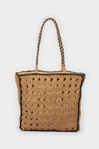 DeFacto Women's Straw Shoulder Bag E1410Axns