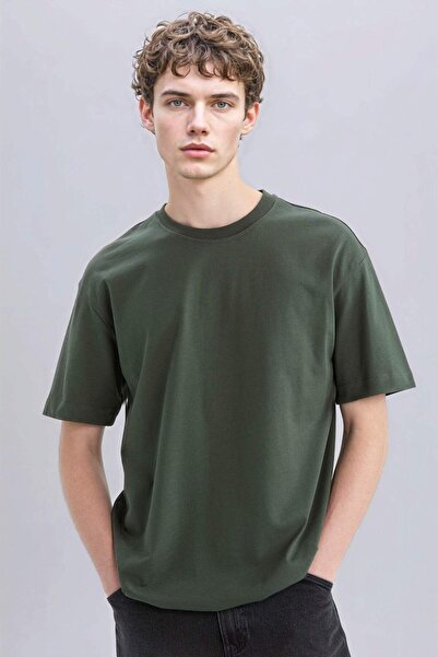 DeFacto 100 % Baumwolle, Oversize-Schnitt, weiter Schnitt, Rundhalsausschnitt...