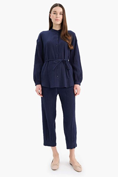 DeFacto Pantaloni harem de bază din muselină cu buzunare E5359AX25SP