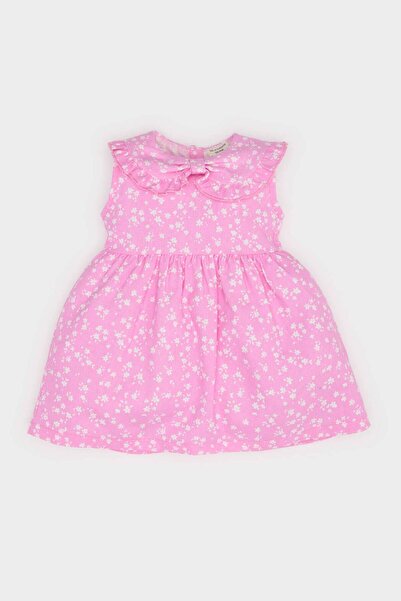 DeFacto %100 Pamuklu Çiçekli Elbise Kız Bebek E5812A525SP