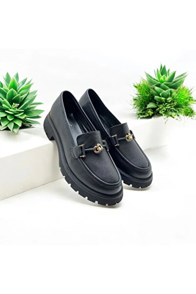 Stella Жіночі лофери з натуральної шкіри на високій платформі з пряжкою, повс...