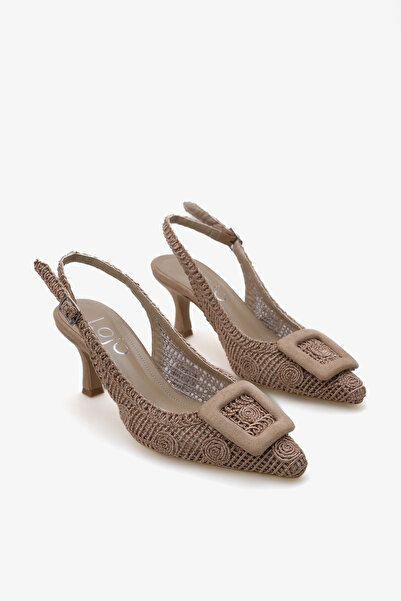 LOJO Pantofi cu toc pentru femei cu cataramă Pantofi casual cu toc, cu vârf a...