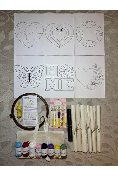 ZİORA HOME BEZ ÇANTA HEDİYELİ, YENİ BAŞLAYANLAR İÇİN BOL KUMAŞLI BOL İPLİ PUN...