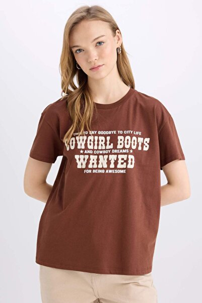 DeFacto Tricou imprimat, 100% bumbac, croială normală E5232AX25SM