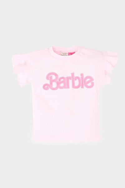 DeFacto Tricou cu mânecă scurtă Barbie pentru fetițe E4863A525SM