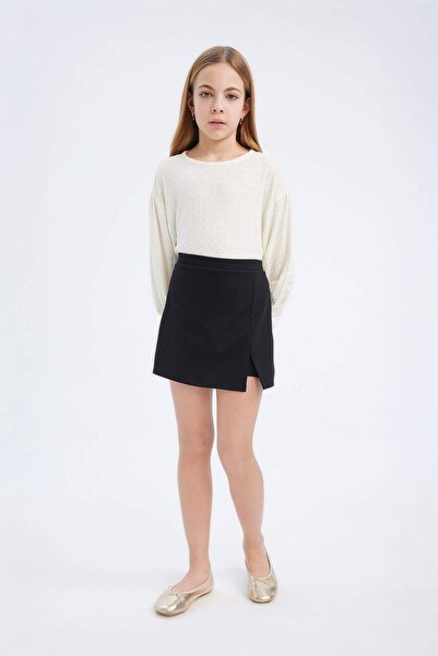 DeFacto 2li Takım Uzun Kollu Bluz Şort Etek Kız Çocuk E0795A825SM