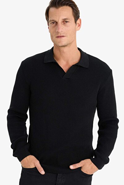 DeFacto Standard Fit Polo Neck Knitwear Sweater E6752Ax24Wn