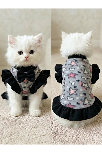 Winnie The Pet Kız Kedi kıyafeti Fırfırlı Kazak . Lütfen ölçü tablosuna bakar...