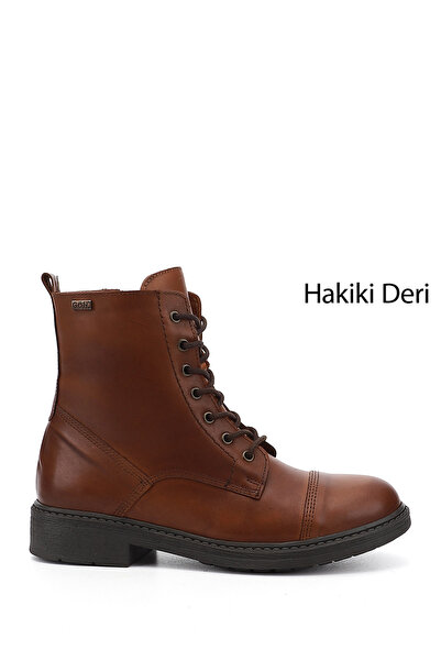 GÖNDERİ(R) Kadın Taba Fermuarlı Hakiki Deri Postal Bot