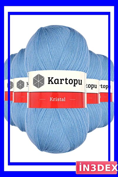 İN3DEX خيوط حياكة كريستالية مزدوجة الطبقات بلون أزرق فاتح، عبوة من 5 قطع