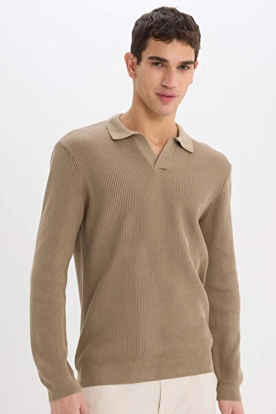 DeFacto Standard Fit Polo Neck Knitwear Sweater E6752Ax24Wn