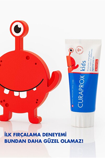 Curaprox Enzycal Kids Flörürsüz Diş Macunu 60 ml Çilekli