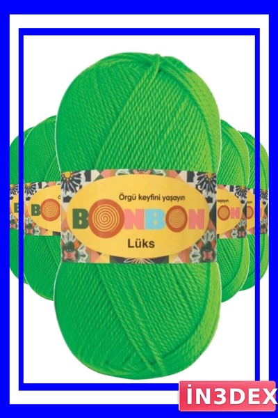 İN3DEX Set of 5 Neon Colored Booties Knitting Yarns