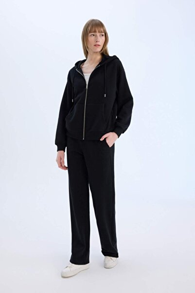 DeFacto بنطال رياضي بقصة مستقيمة وجيب وخصر مطاطي E6350AX25SP