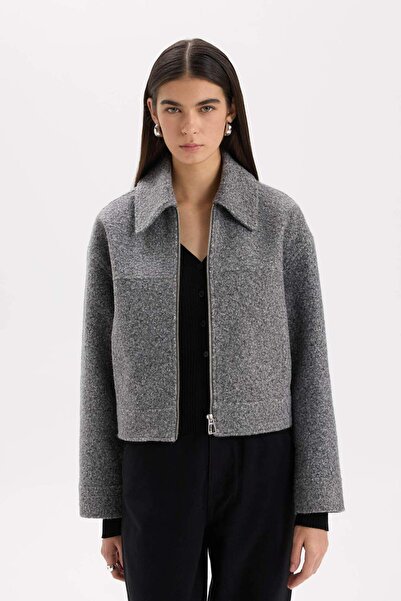 DeFacto Nepremokavá bunda Regular Fit s polo golierom a zipsovými vreckami C0...