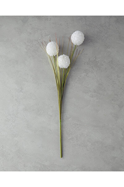 English Home Grass Bush Tek Dal Yapay Çiçek Beyaz