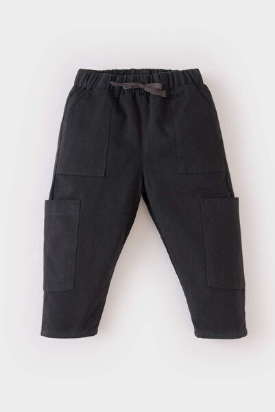 DeFacto Unisex Kargo Fit Beli Lastikli Düz Paça Gabardin Pantolon E2883A525SP