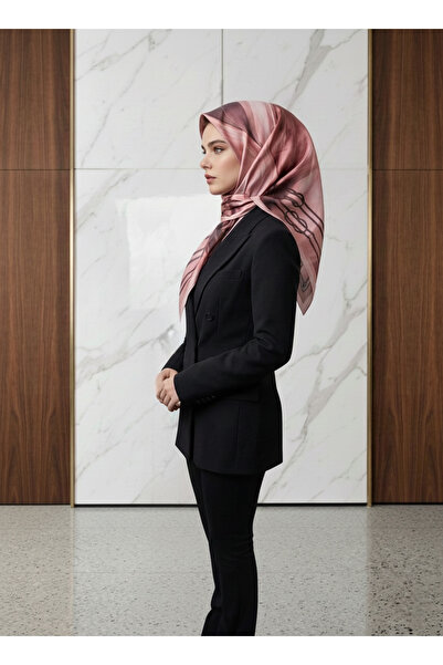 Parla TREND Modern Dalga Desenli Toka Detaylı Soft Pamuk Eşarp