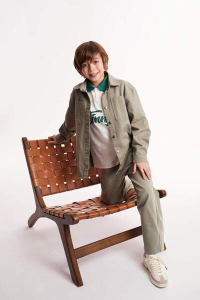 DeFacto Wide Leg Standart Paça Gabardin Pantolon Erkek Çocuk D7796A825SP