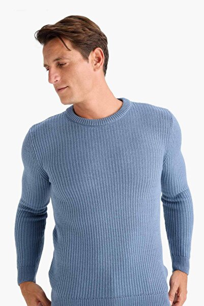 DeFacto Pulover tricotat cu guler standard Fit Bike C8814AX24WN