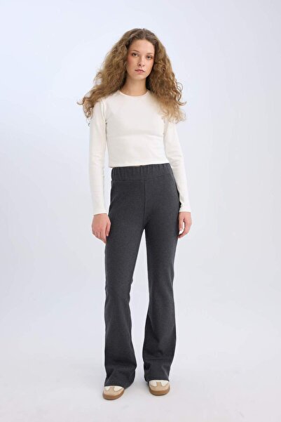 DeFacto Παντελόνι με φαρδύ πόδι, ελαστικό μακρύ μήκος στη μέση 3203879