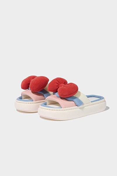 DeFacto Kadın Papyon Kurdele Figürlü Düz Taban Ev Terliği E2283AX24WN