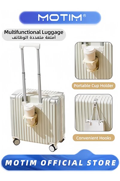 MOTIM حقيبة سفر قابلة للتوسيع مقاس 18 بوصة، مصنوعة من البولي بروبيلين الصلب، ...